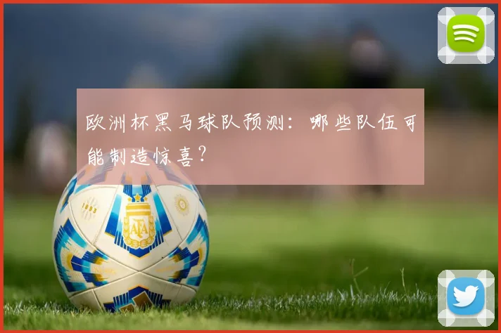 欧洲杯黑马球队预测:哪些队伍可能制造惊喜?